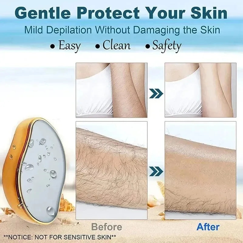 New Physical Nano Glass Epilator Exfoliator Senseless Hair Removal Tool Painless Hair Removal No Skin Damage Hair Sharpener Oasis Select