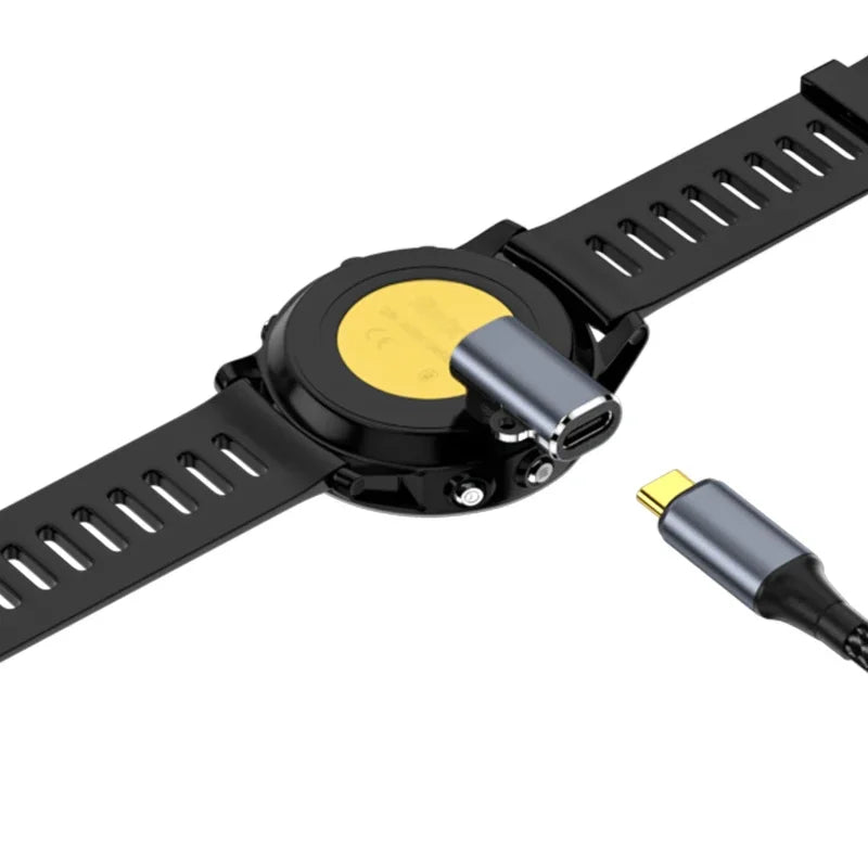 USB-C/Micro/Lightning to 4-Pin Charger Adapter for Garmin Watch Charging Adapter Oasis Select