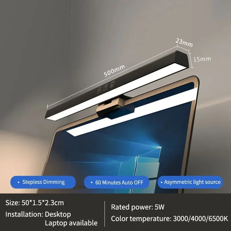 50cm Monitor Light Bar – USB LED Lamp, 3 Colors & Dimmable Monitor Light Bar Oasis Select