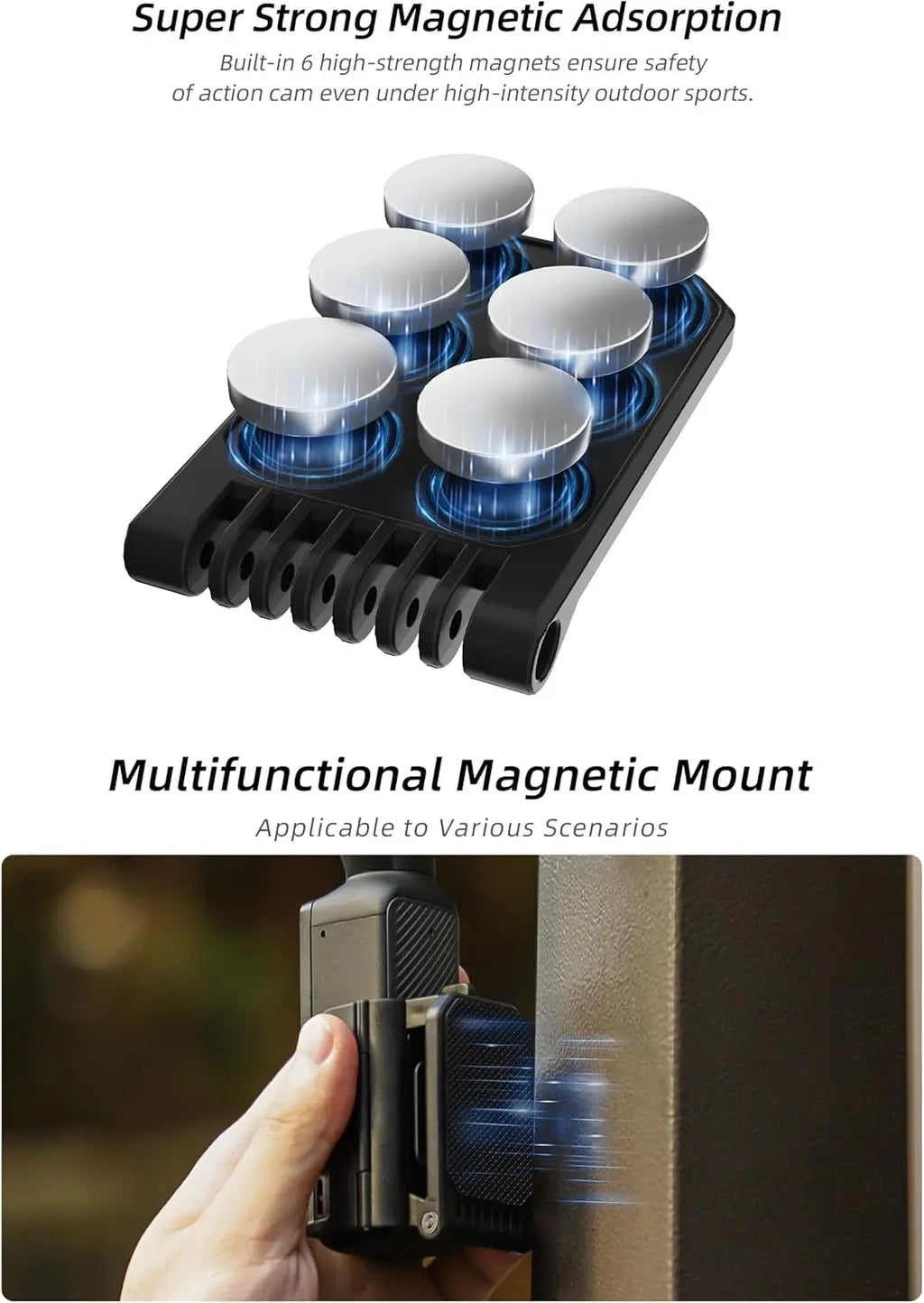 Magnetic Mount for DJI OSMO Pocket 3 & Pocket 4 | Backpack