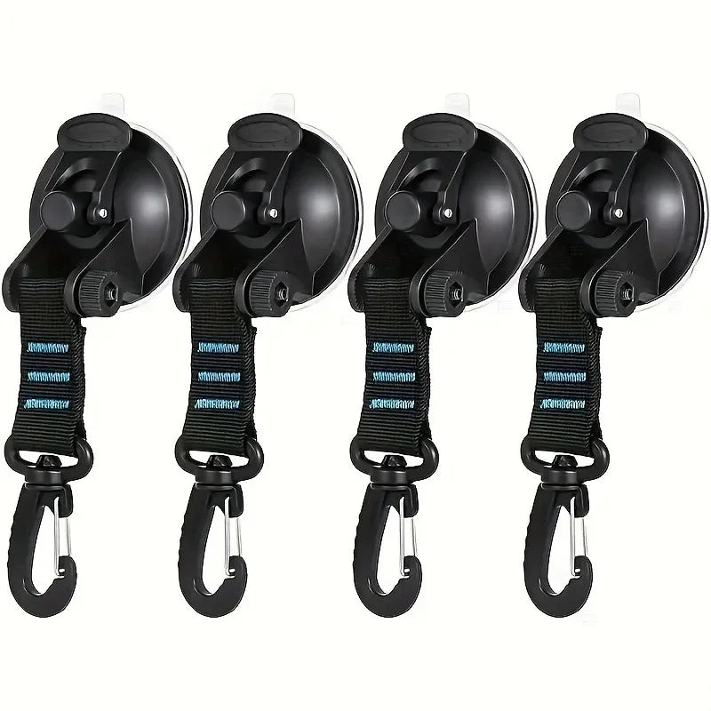 Outdoor Camping Car Tent Suction Cup Buckle Portable Suction Cup Hook Tent Hook Sun Protection Rain Cover Car Window Suction Cup Oasis Select 4pcs-blue