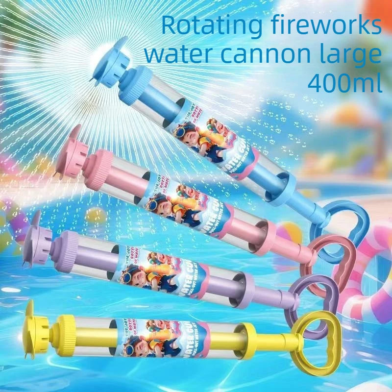 Large Capacity Double Nozzle Water Spray Toy for Kids Water Fight Splash Blaster Pull String Outdoor Summer Beach Play Oasis Select