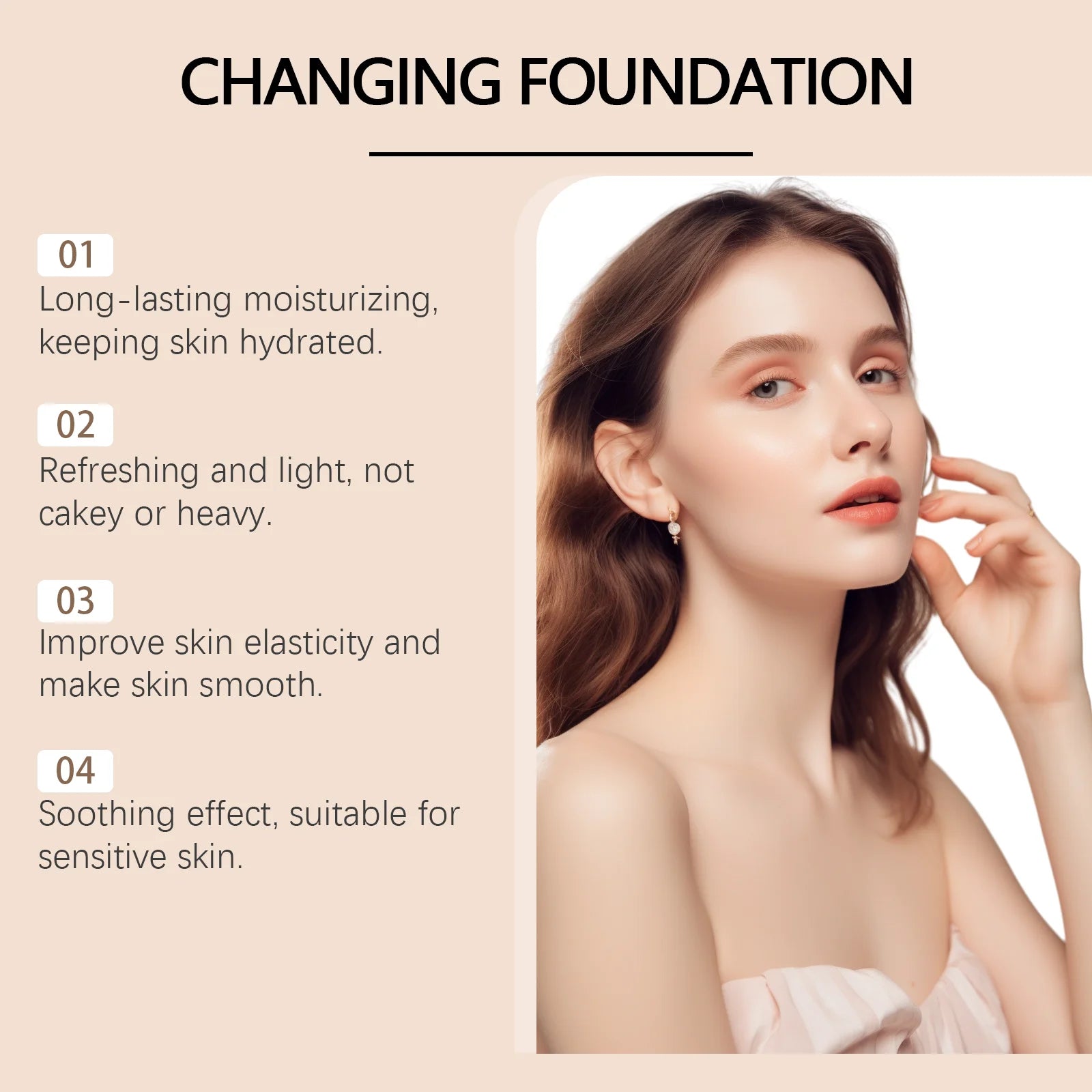 Hoygi SPF50 Liquid Concealer Foundation – Matte Oil Control Liquid Foundation Oasis Select