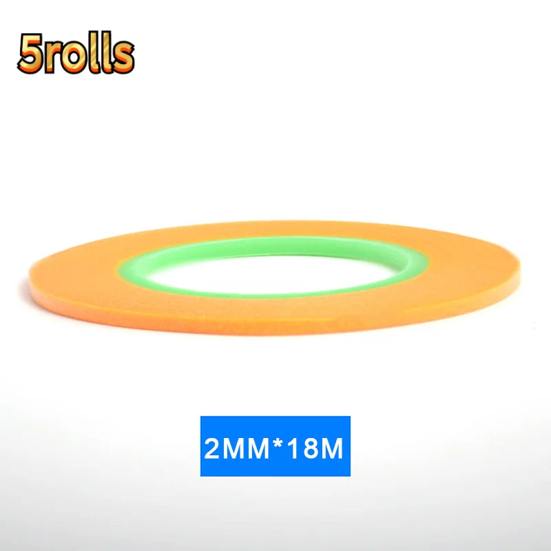 18Meters Wide 1mm/2mm/3mm Model Spraying Coating Color Ultra Tape Fine DIY Special Masking Model Covering Tape Oasis Select MR-08-5rolls