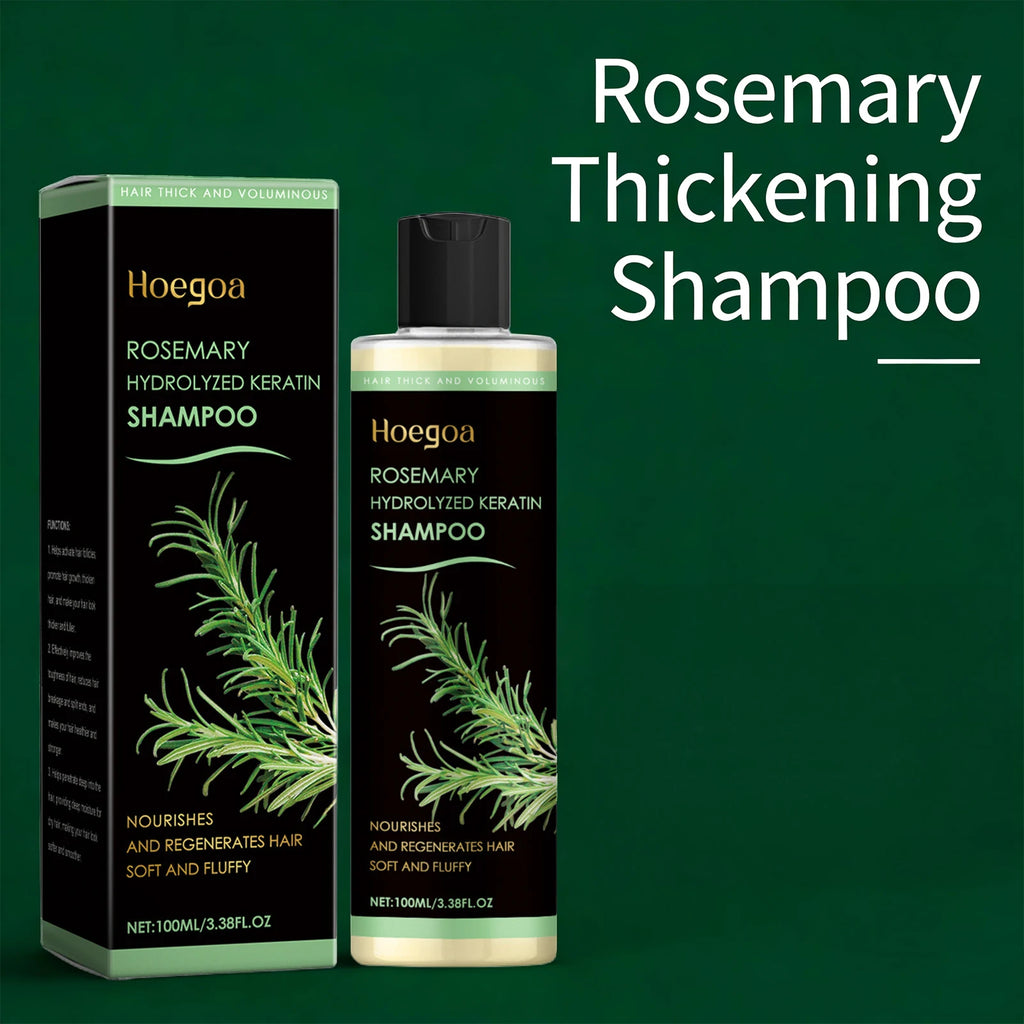 Rosemary Hydrolyzed Keratin Shampoo Nourushes Regenerate Hair Fluffy Oil Control Cleansing Scalp Refreshing Thickening Shampoo Oasis Select