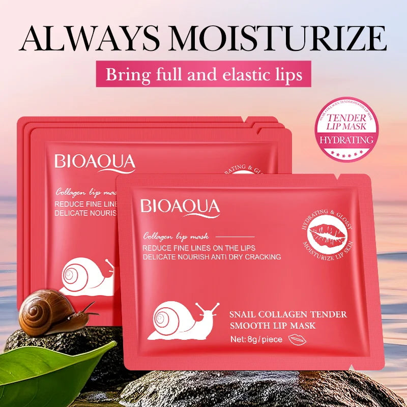 BIOAQUA Collagen Lip Mask 20pc – Moisturizing Lip Plumper Collagen Lip Mask Oasis Select