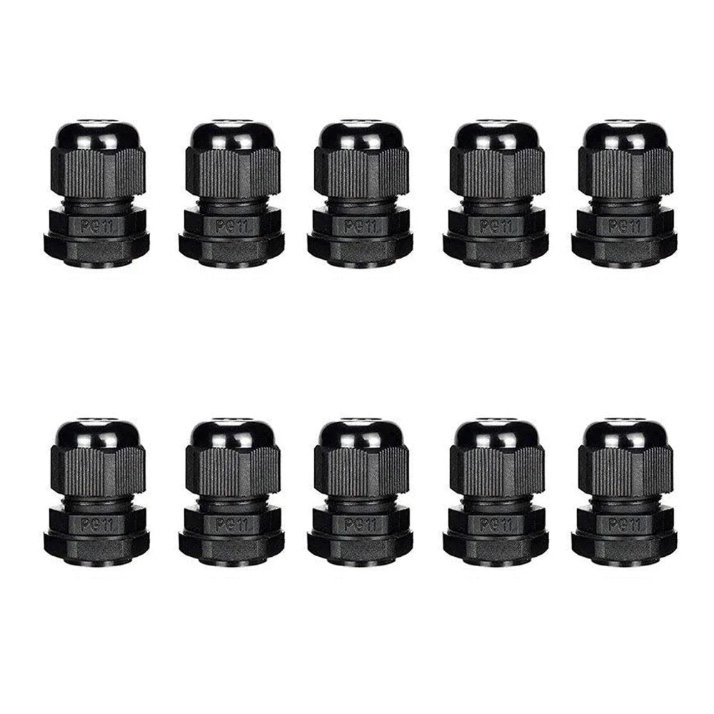 10 Pieces Nylon Cable Gland Kit, Waterproof Ip68 Cable Gland Joints Adjustable Locknut, Pg7 Pg9 Pg11 Pg13.5 Pg16 Oasis Select PG11