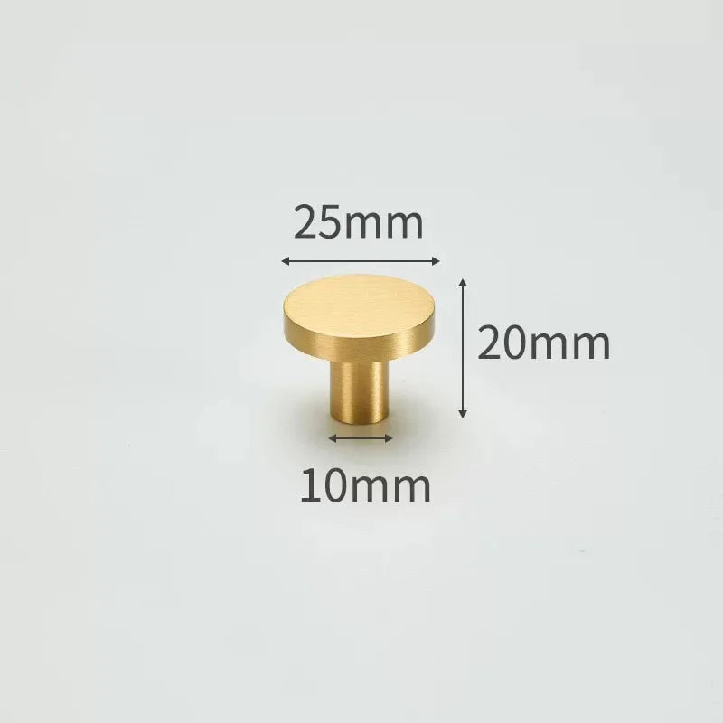 Modern Simple Solid Brass Cabinet Knobs Furniture Wardrobe Handle Kitchen Copper Pulls Doorknob Oasis Select 11