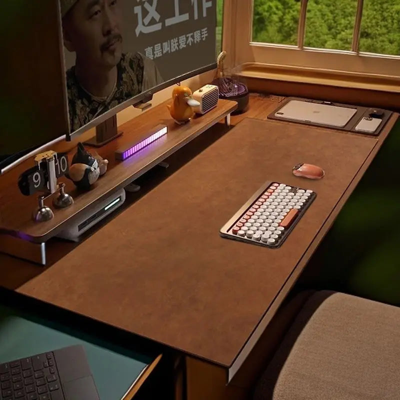 Leather-textured Computer Desk Mat Is Waterproof Dirt-resistant Wear-resistant and Heat-resistant. Mouse Mat and Office Desk Mat Oasis Select