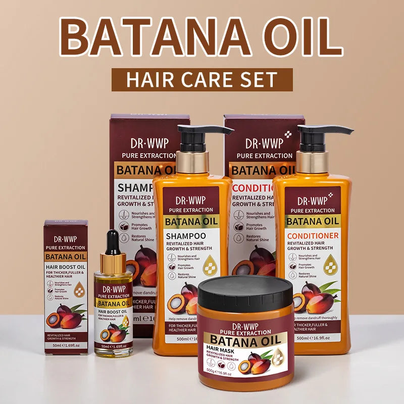 500ml Batana Oil Shampoo and Conditioner Set for Hydrating Care, Softening Hair, and Improving Dryness and Frizz Oasis Select