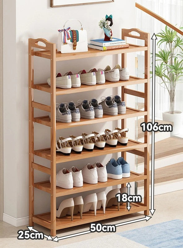 Simple household floor standing shoe rack, multi-layer space saving dormitory storage, economical small shoe cabinet Oasis Select Six layers 50cm