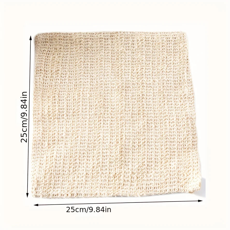 Cotton and Linen Towel Cloth Exfoliating Scrub Strip, Facial Cleansing Towel, Bath Massage Towel, Exfoliating Bath Towel, Foaming Square Towel Oasis Select