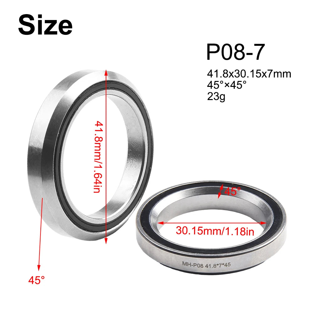 Silver Bicycle Part Repair Parts For Bicycle Bowl Set Bearing Peilin Shaft Steel Silver Bike Accessories 38/39/41/44/49/52mm Oasis Select P08-7
