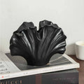 Ceramic Leaf Shaped Flower Vase Nordic Retro Homestay Living Room Vase Desktop Ornament Dry and Wet Flower Bottle Home Decor Oasis Select Black