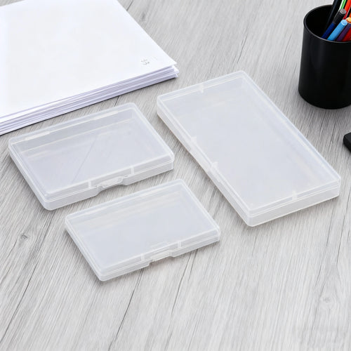 10Pack PP Plastic Rectangular Flat Box Transparent Design Storage Box Convenient To Locate And Retrieve Items Oasis Select