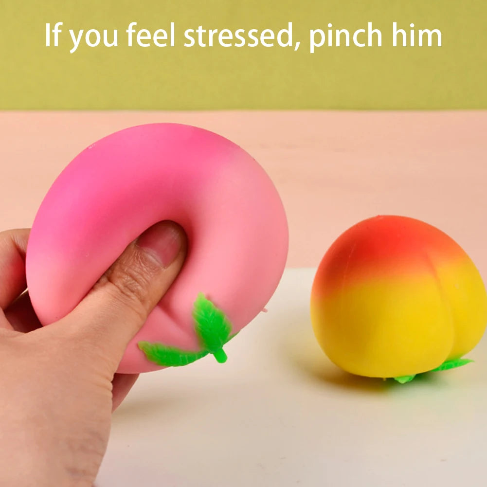 Peach Foam Squeeze Ball – Soft Slow-Rebound Squishy Toy