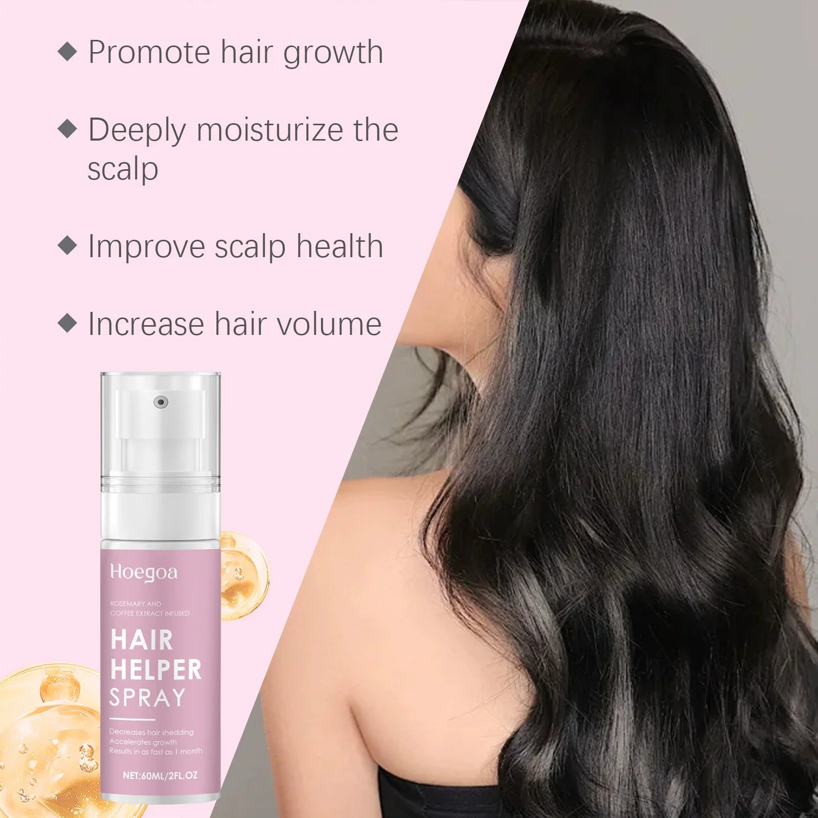 Rosemary Hair Nourishing Spray Strengthen Growth Repair Scalp Damage Keep Shiny Restore Soft For Curly Hair Care Essential Oils Oasis Select
