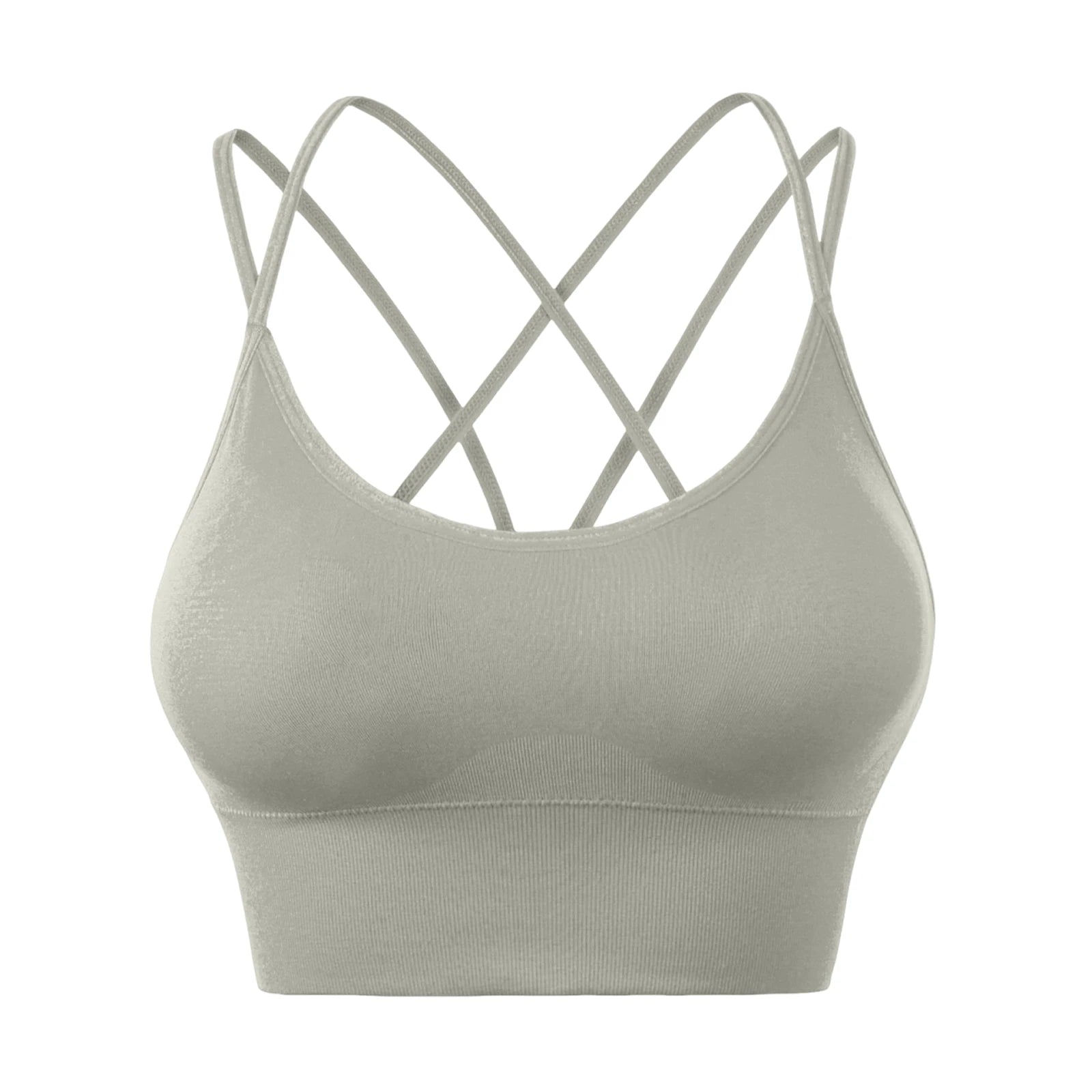 Wirefree Sports Bra Women's Sexy Back Shockproof Fitness Crisscross Brassiere Training Sports Running Yoga Tank Tops Sportswear Oasis Select Mint Green 34