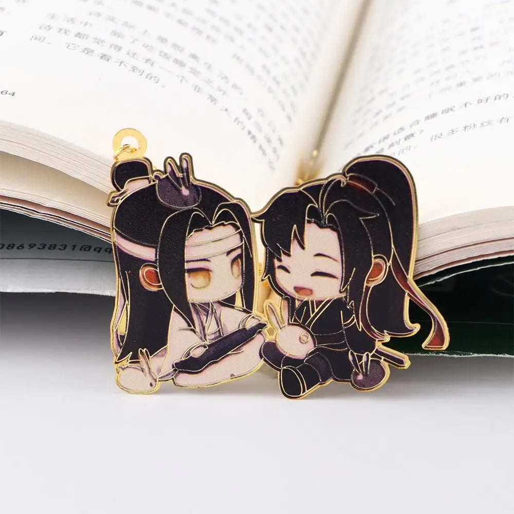 Grandmaster of Demonic Cultivation Mo Dao Zu Shi Metal Bookmark Wei Wuxian Lan Wangji Figure Bookmark Stationery School Supplies Oasis Select