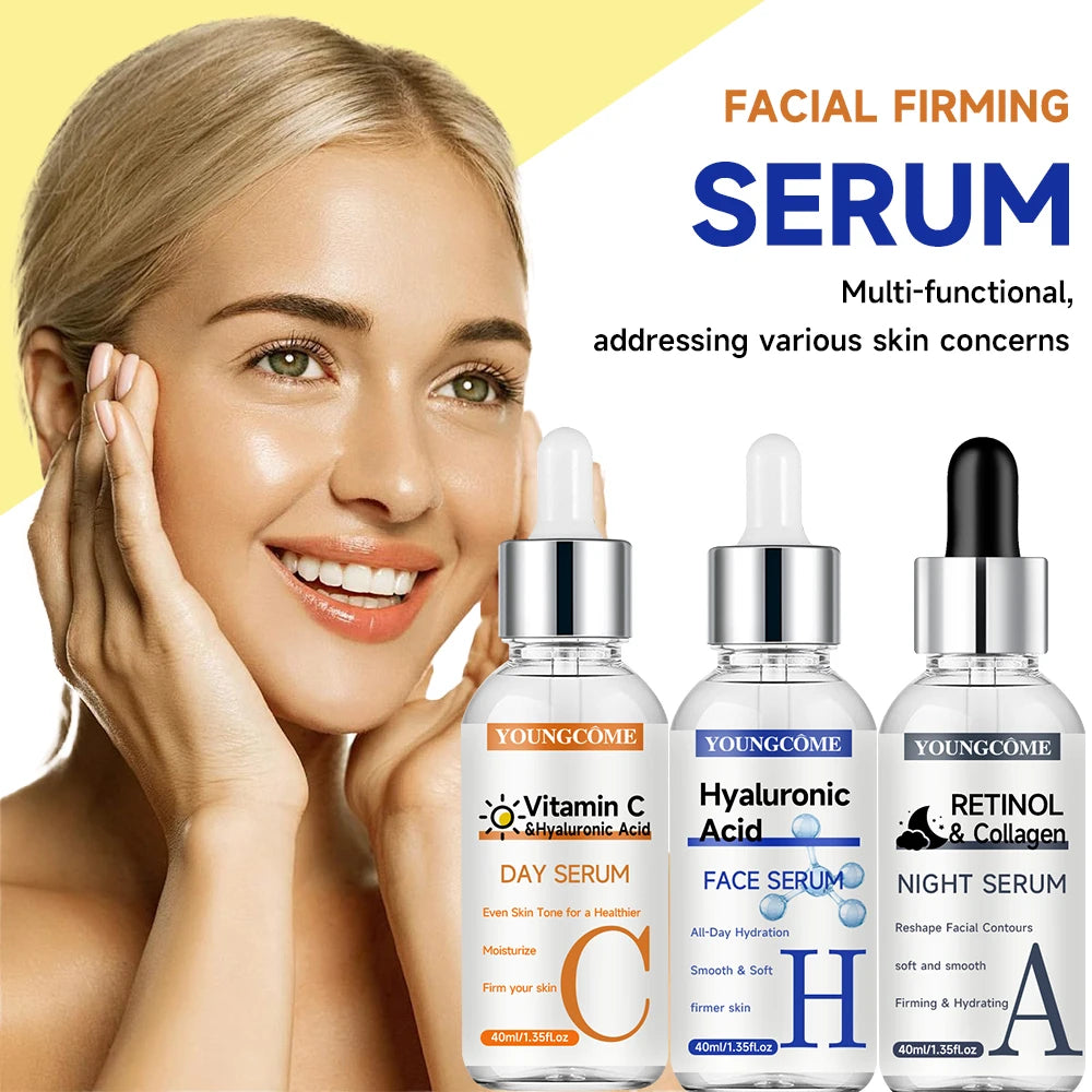 YOUNGCOME Vitamin C, Retinol & Hyaluronic Acid Serum Set Facial Serum Set Oasis Select