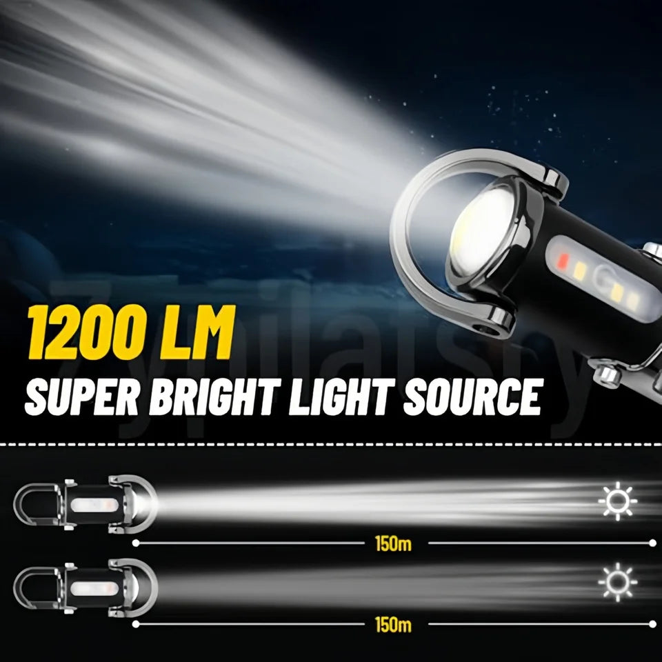 Mini USB Rechargeable LED Flashlight Keychain Portable Waterproof Camping Pocket Lamp Keyring Hanging Light Outdoor Gear Oasis Select