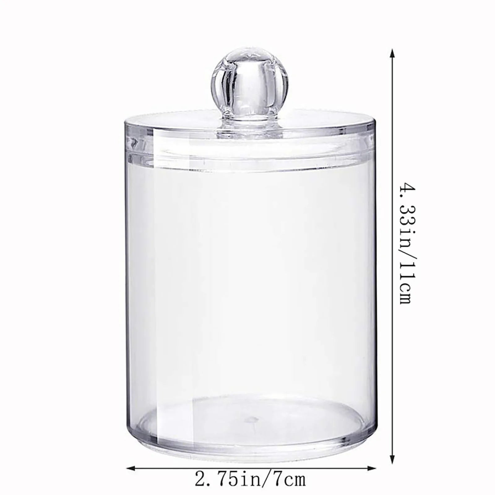 4pcs/set Clear Swab Holders With Lid, Dust-proof Swab Storage Dispenser Jars For Swab, Jewelry, Powder Puffs, Beauty Eggs, Oasis Select 1pcs