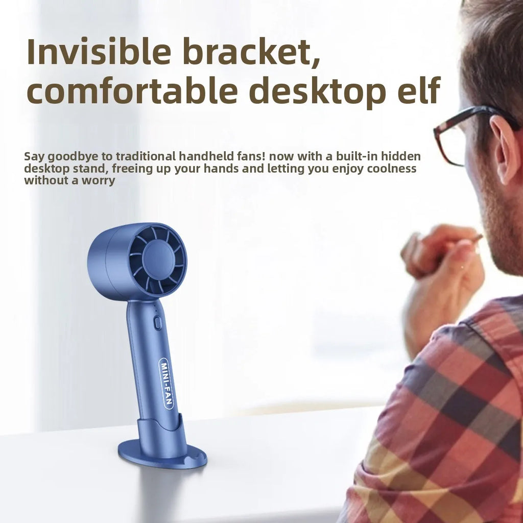 Mini USB Handheld Fan Portable Rechargeable Small Desk Fan for Students Office Travel Personal Cooling Breeze Quiet 3 Speed Oasis Select
