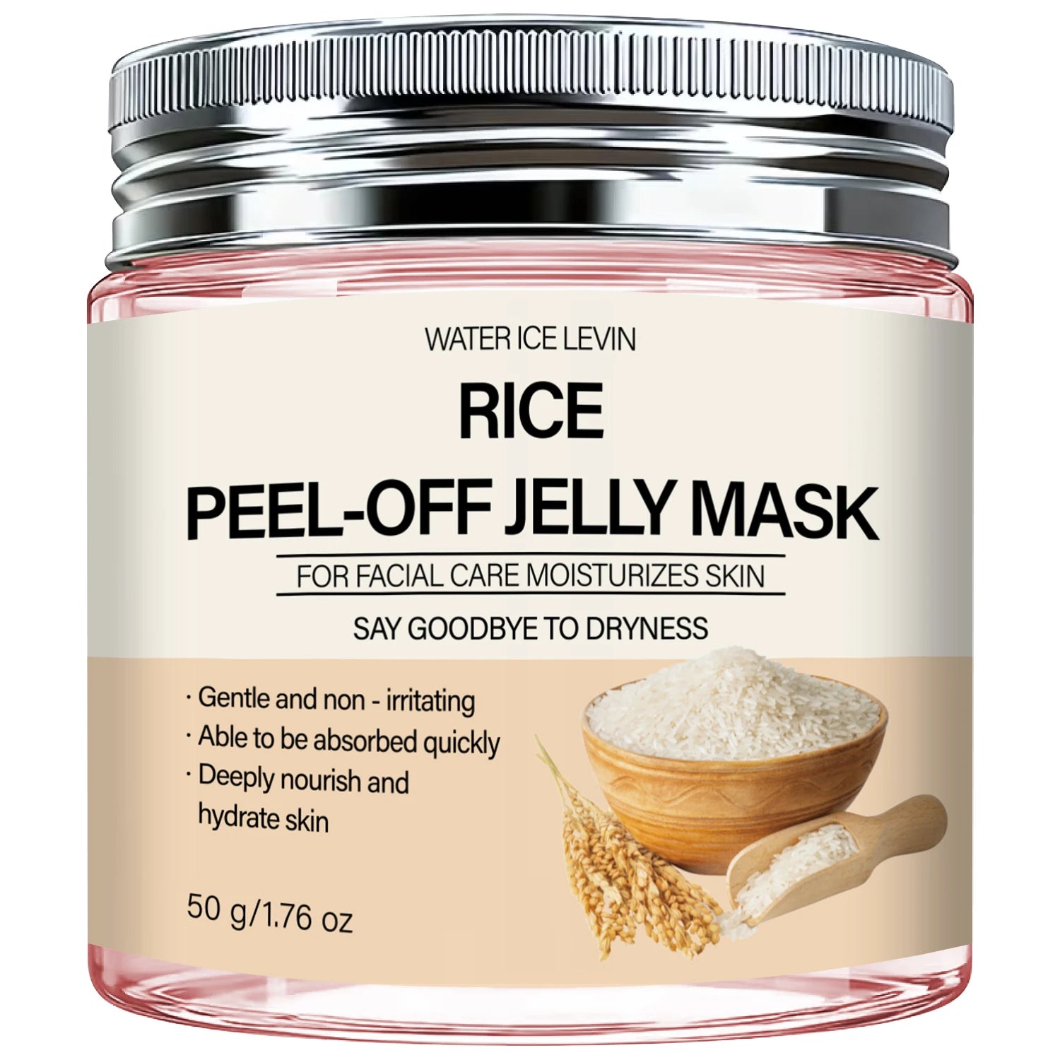 Rice Peel-Off Jelly Mask – Collagen & Hyaluronic Acid Firming Peel-Off Face Mask Oasis Select Pink 50g