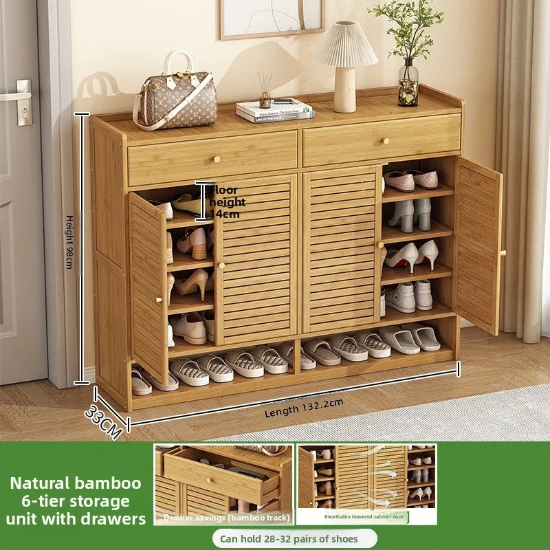 Multifunctional shoe cabinet, large capacity at home door with drawers, multi-layer dust-proof shoe rack Oasis Select 4-132-6-98
