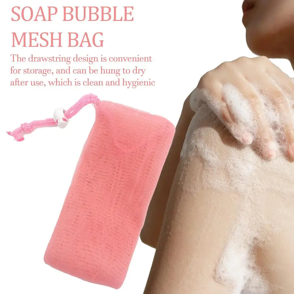 Soap Mesh Foaming Pouch Bag – Exfoliating Net for Body & Face Soap Mesh Bag Oasis Select