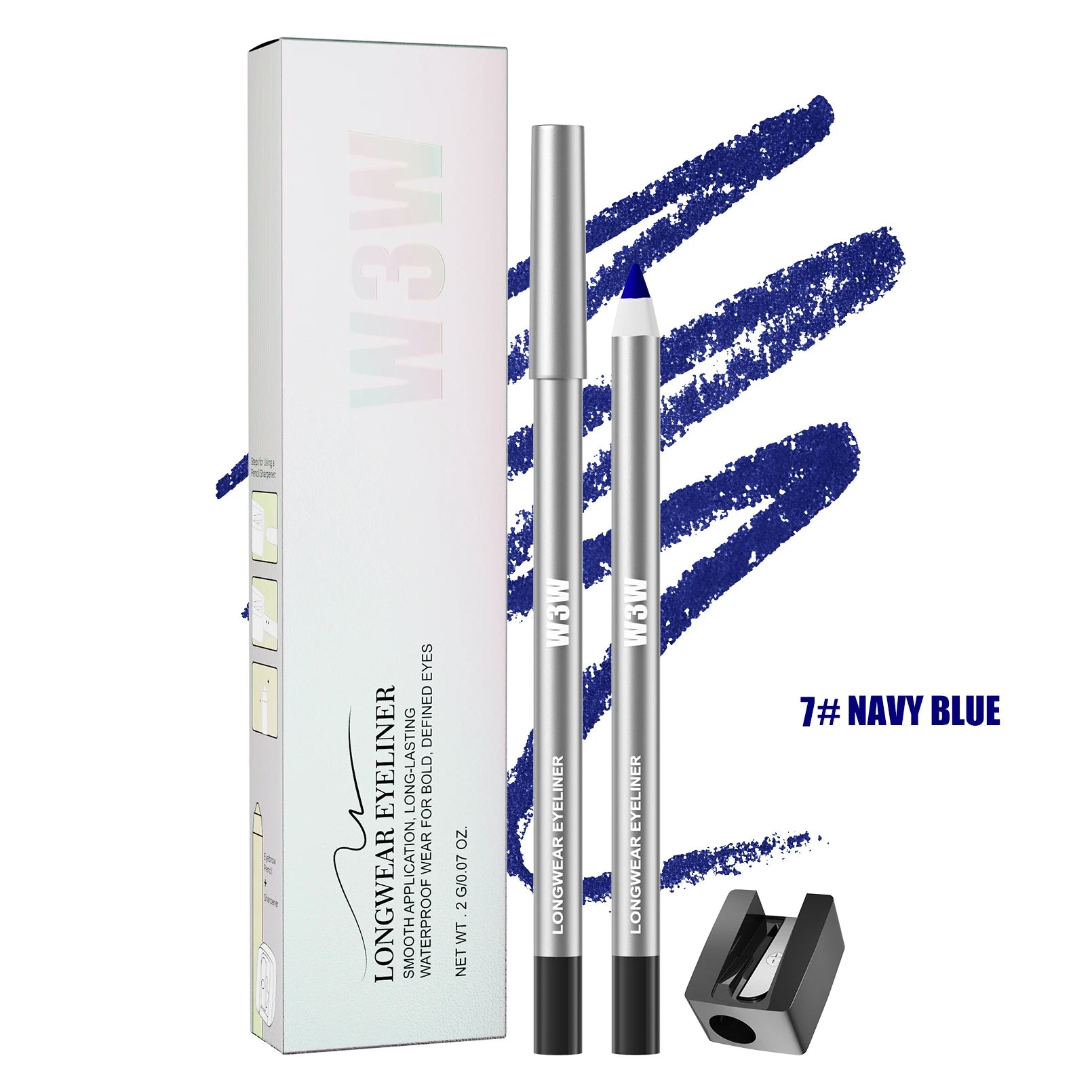 W3W 8-Color Matte Gel Eyeliner Pencil Set – Waterproof