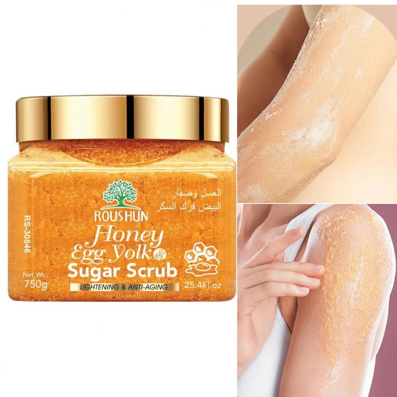 ROUSHUN Honey Egg Yolk Sugar Body Scrub – Family Pack