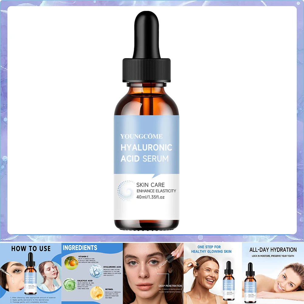 YOUNGCOME Hyaluronic Acid Face Serum – Hydrating & Firming Hyaluronic Acid Serum Oasis Select 40ML-1PCS