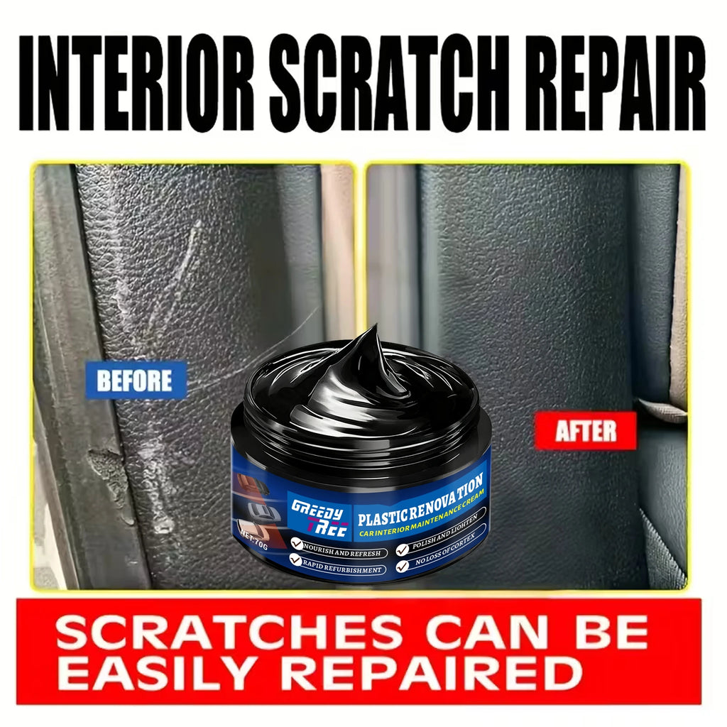 Black Gloss Plastic Component Polishing Paste Automotive Interior Seat Repair Wax for Steering Wheel Oasis Select