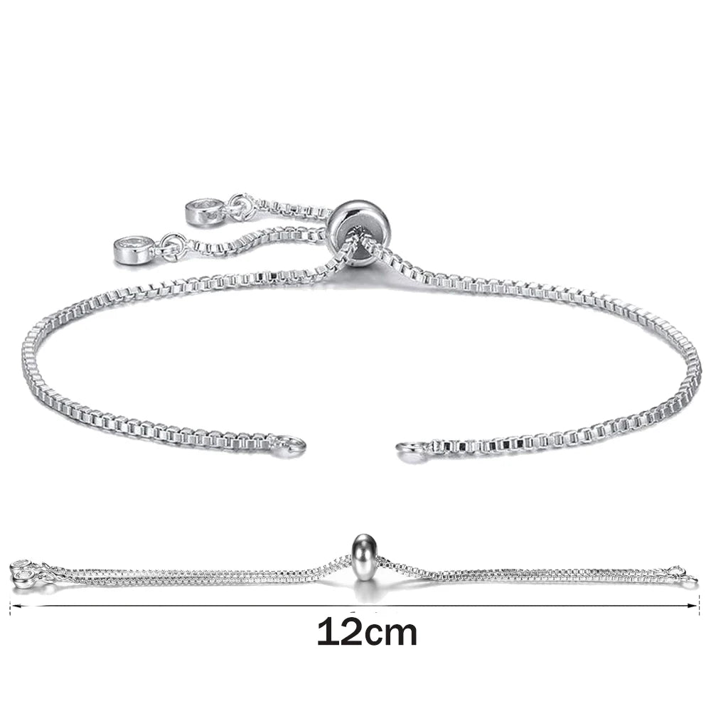 5pcs 18K Gold Brass Adjustable Slider Bracelet Chain for DIY Jewelry Making Findings Extender Chains with Rhinestones End Woman Oasis Select