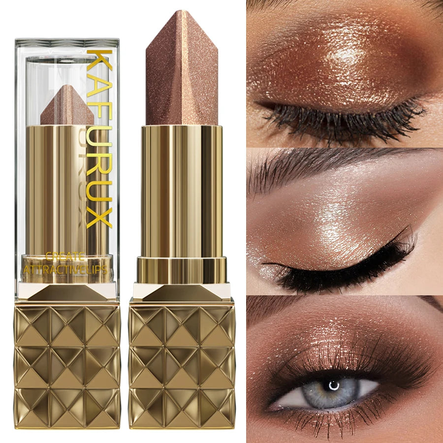 KAFURUX Waterproof Dual-Tone Eyeshadow Stick – Shimmer Brown