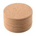 Set of 10 Cork Bar Drink Coasters - Absorbent and Reusable - 90mm, 5mm Thick Oasis Select Default Title