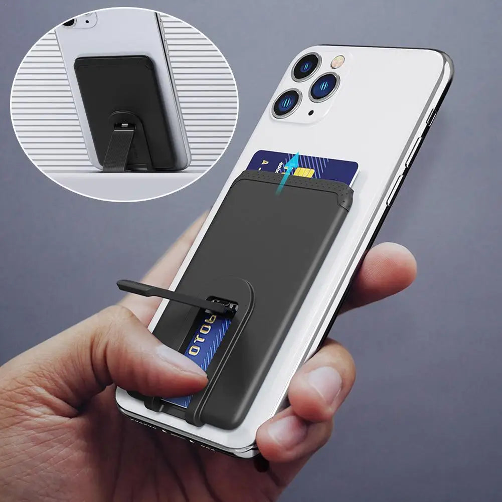 Silicone Stick-On Phone Card Holder Wallet – Universal Fit