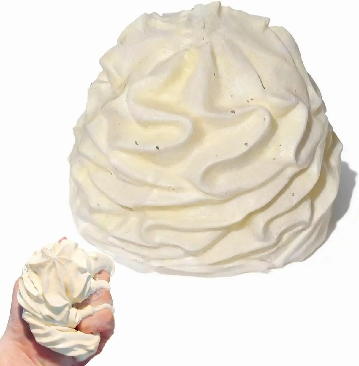 Cream Roll Squishy Toy Slow Rising Dessert Fidget Stress Relief Soft Squeeze Toy for Anxiety Relief Kids Adults Collectible Oasis Select White