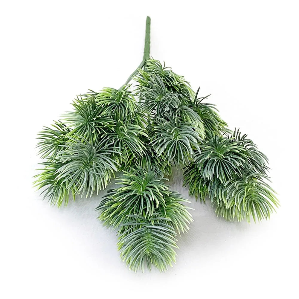 Green Artificial Pine Branches Desktop Ornament DIY Accessories Faux Pine Leaves Craft Fake Plant Fake Pine Home Decoration Oasis Select 3-B