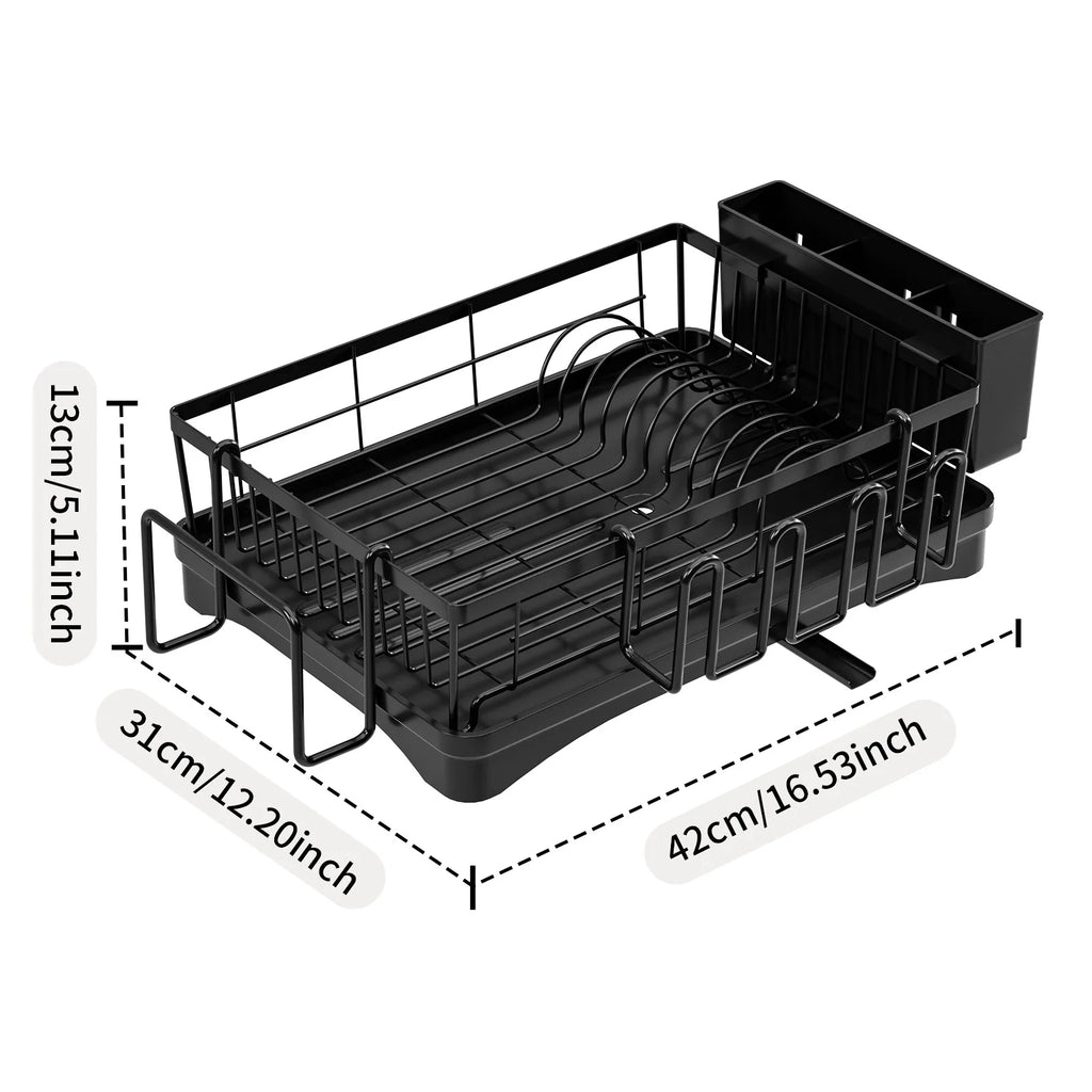 Bowl rack Single layer tableware storage rack Multifunctional sink rack Dish drain rack Oasis Select Black suit