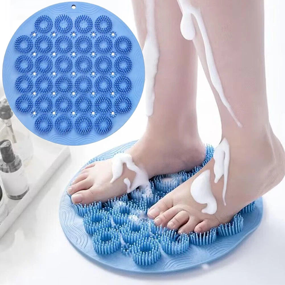 Silicone Shower Foot & Back Scrubber Mat with Suction Cup Bath Scrubber Mat Oasis Select