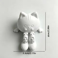 Cute Articulated Joint Cat Figurine Monitor Topper 3D Printing Kitten Desktop Ornament Mini Animal Statue Home Office Desk Decor Oasis Select kitten white
