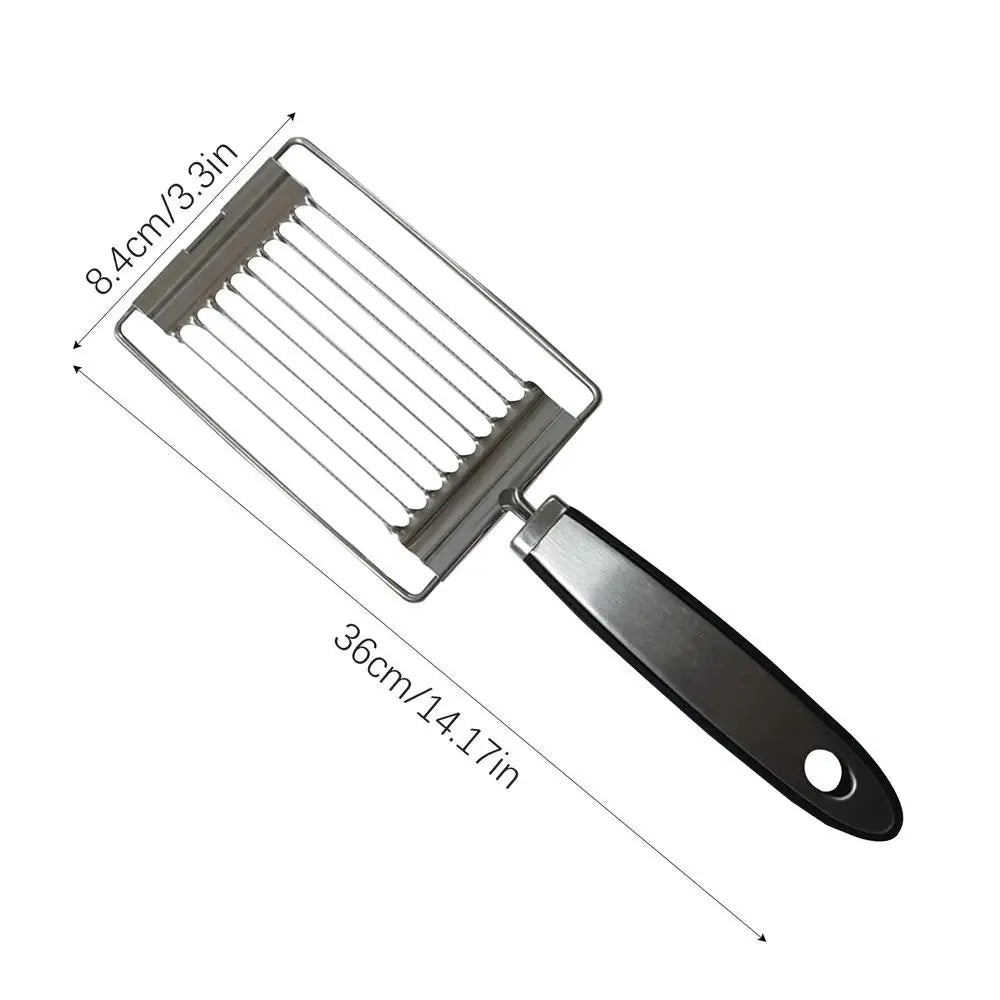 Stainless steel Hand Slicer Handheld Boiled Egg Slicer Onion Chopper Kitchen Gadgets Tomato Slicing Tool for Egg Ham Fruit Oasis Select 02 Random color