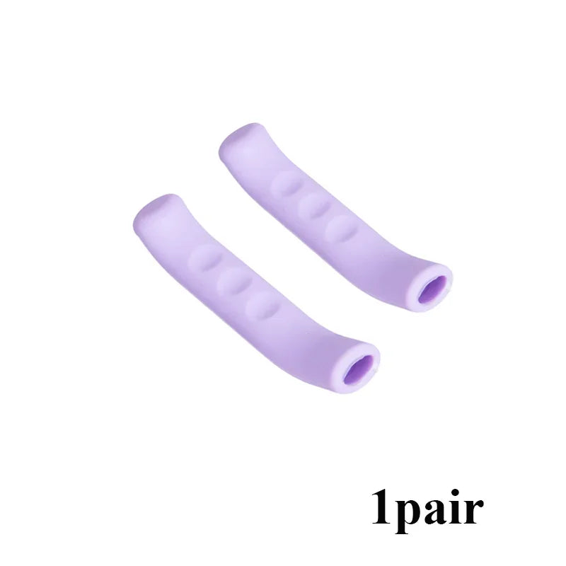 1/2/5pairs Bicycle Brake Handle Cover Silicone MTB Grip Gloves Anti Slip Bicycle Protective Equipment Bicycle Accessories Oasis Select 1pair Purple