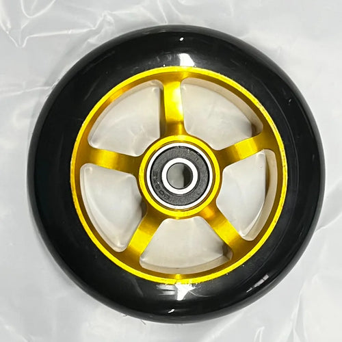 100mm Scooter Wheels Replacement with Bearings Aluminum Wear-Resistant PU Stunt Scooter Parts Kick Scooter Accessories 2pcs/set Oasis Select J 100x24mm
