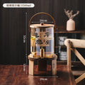 Japanese Glass Cold Kettle High Temperature Resistant Large Capacity Lemon Tea Juice Bucket with Faucet Cold Kettle Oasis Select Amber