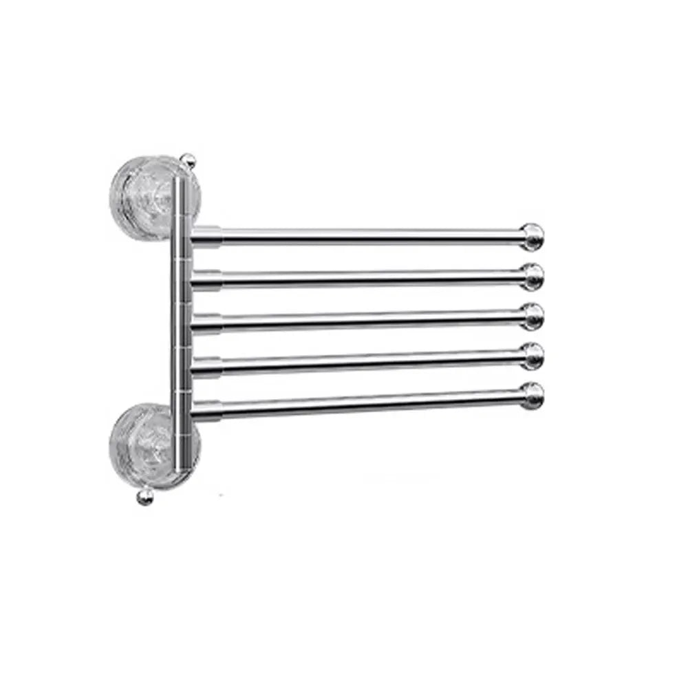 3/4/5 Bar Rotating Suction Cup Towel Rack | Foldable Hanger