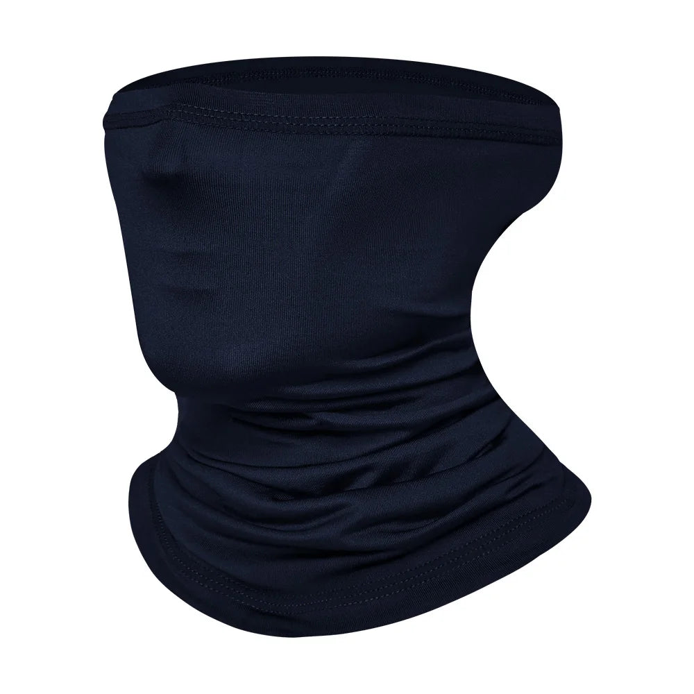 Cycling Face Mask Absorb Sweat Breathable Fishing Training Sport UV Face Scarf Neck Gaiter Summer Face Bandana Oasis Select 05-Navy Blue