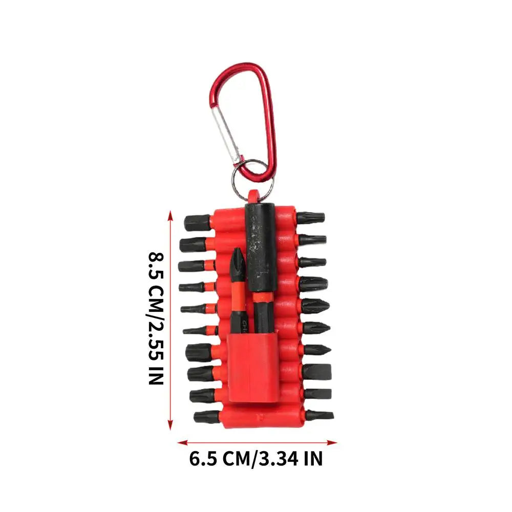 Screwdriver Bit 22 Pcs Impact Screwdriver Bits Set with Organizer Sleeve Magnetic S2 Steel Multi Driver Bits and 1Pc Bit Holder Oasis Select Red